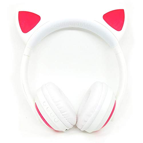 Headphone Bluetooth com Orelhas de Gato e Iluminação LED Fone Sem Fio de Gatinho Exbom HF-C240BT
