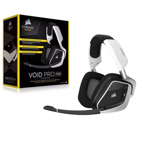 Headphone Corsair Gaming Void Pro White Rgb Wireless Dolby Dgital 7.1 - CA-9011153-NA