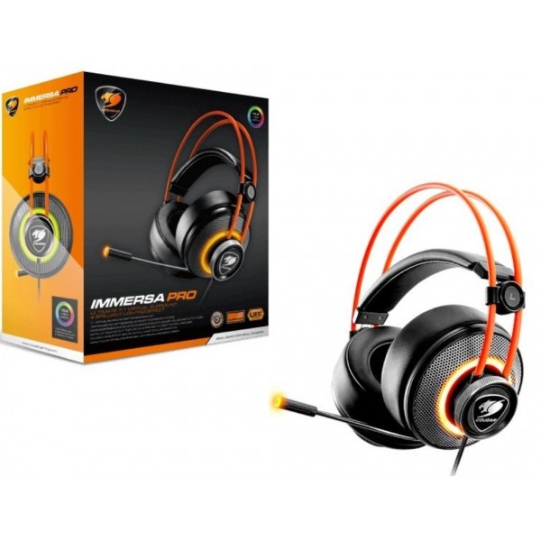 Tudo sobre 'Headphone Cougar Gaming Immersa Pro Black Edition Rgb Dolby Digital Surround 7.1 - CGR-U50MB-700'