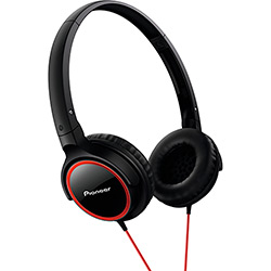 Headphone Dobrável Pioneer - Preto/Vermelho - SE-MJ512-R