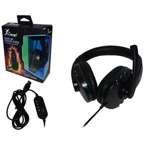 Headphone Gamer Usb Cabo 2 Metros Potencia 30Mw com Microfone Sensibilidade 3Db Verde Kp-359 Kp-359