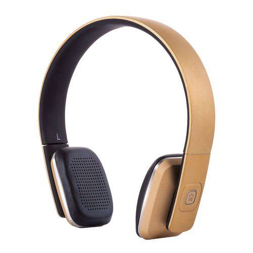 Tudo sobre 'Headphone Hipermúsica Bluetooth - HBT-500 - Infokit - Dourado'