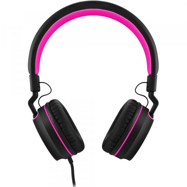 Headphone On Ear Stereo Preto/Rosa - Pulse - PH160