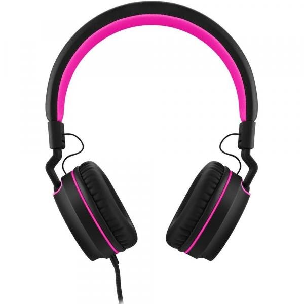 Headphone On Ear Stereo Preto/Rosa - Pulse - PH160