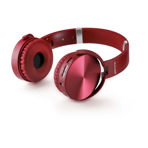 Headphone Premium Bluetooth Sd/Aux/Fm Vermelho Multilaser - Ph266 Ph266