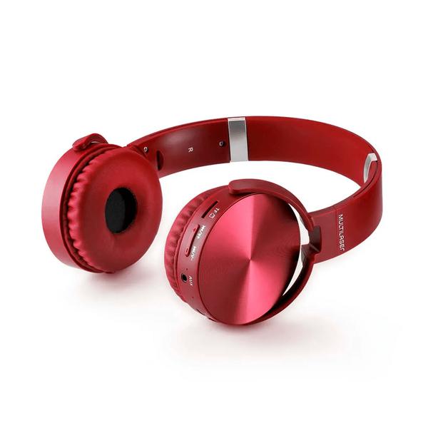 Headphone Premium Bluetooth SD / AUX / FM Vermelho Multilaser - PH266