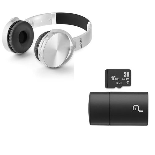 Headphone Premium com Cartão de Memoria 16GB Bluetooth Sd/Aux/Fm Multilaser - PH265