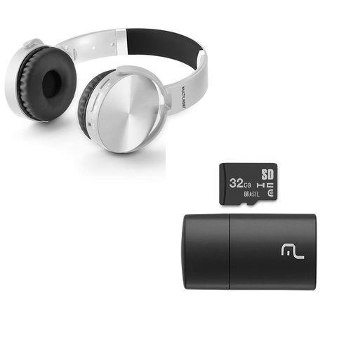 Headphone Premium com Cartão de Memoria 32 GB Bluetooth Sd/Aux/Fm Multilaser - PH265