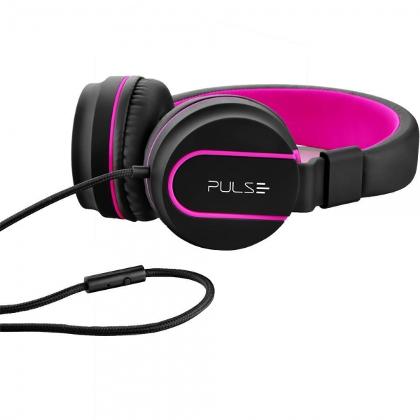Headphone Pulse On Ear Stereo Preto/Rosa - Multilaser