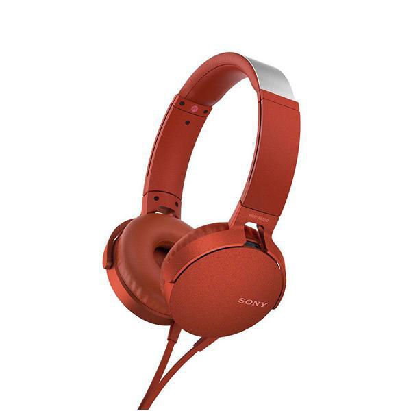 Headphone Sony com Extra Bass Vermelho MDR-XB550APRCLA