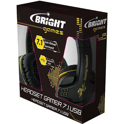 Headset Gamer 7.1 USB Bright 0354