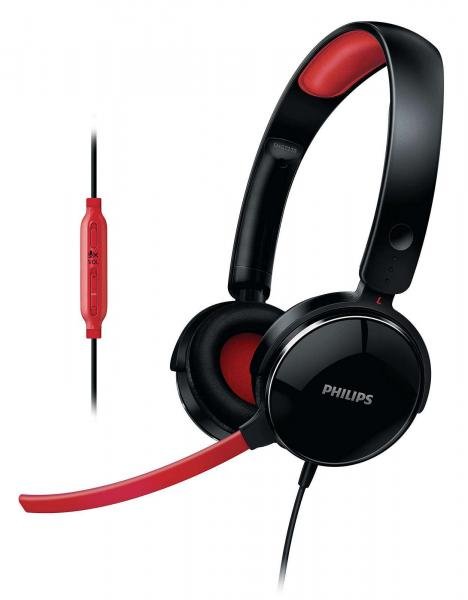 Headset Gamer com Microfone Desencaixavel e Controle de Volume SHG7210/10 PRETO/VERMELHO Philips
