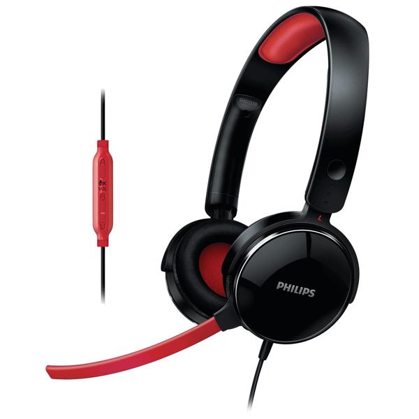 Headset Gamer com Microfone Desencaixável e Controle de Volume SHG7210/10 Preto/Vermelho PHILIPSPS