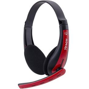 Headset Gamer Fortrek Shs-701 Venom- Preto/Vermelho