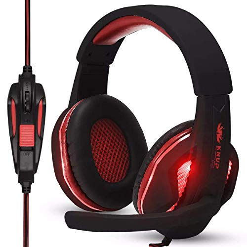 Headset Gamer KP-396 Pc Fone Ouvido + Adaptador Ps4 Celular Vermelho