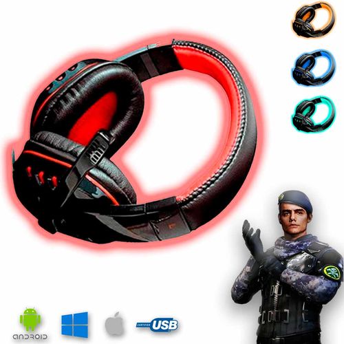 Headset Gamer P/ Freefire 5.1 Led P2 Android Iphone PC Mobile