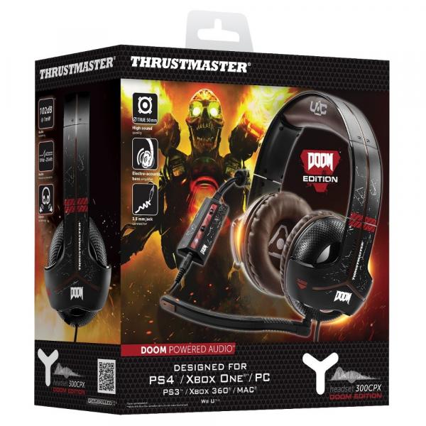 Headset Gamer Thrustmaster Y-300CPX Doom Edition - para PC / PS4 / Xbox One / Xbox 360 / MAC - Thrustmaster