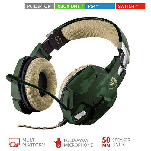 Headset Gamer - Trust Gxt 322c - Jungle Camo - Ps4 / Xbox One / Pc