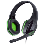 Headset Gamer Vx Gaming Ogma P2 Com Microfone - Preto E Verde