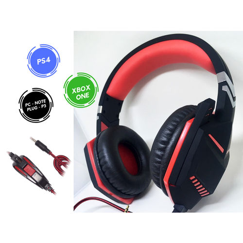 Tudo sobre 'Headset Gamer Xbox One PS4 PC Notebook 7.1 Som do Jogo e Chat Plug P3 3.5mm Cabo Nylon'