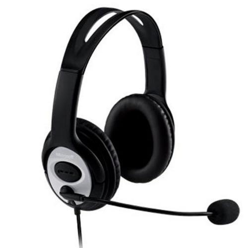 Headset Microsoft Lifechat Lx-3000 Usb Dolby 2.0 Com Microfone Jug-00013 Prata/Preto