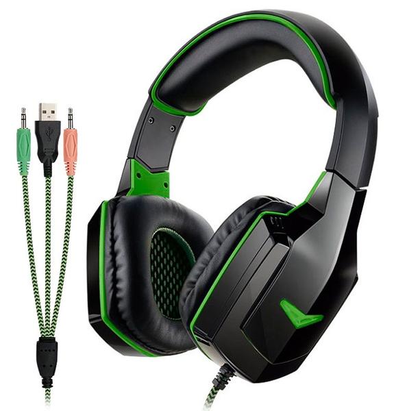 Headset Multilaser Warrior PH180 - Vibração Dual Shock - com Microfone - Verde