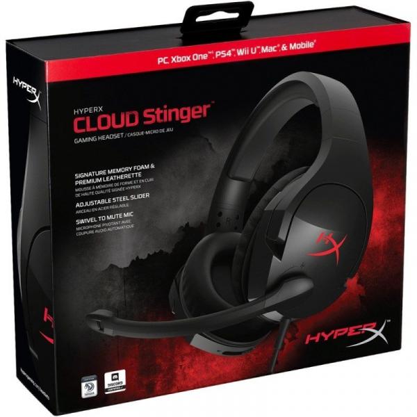 Headset para PC PS4 HyperX Cloud Stinger HX-HSCS-BK/LA-CN