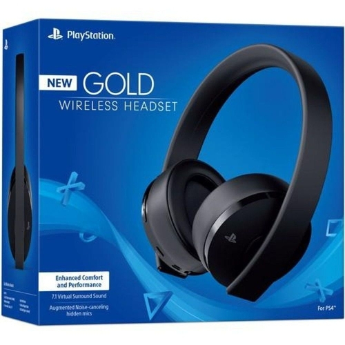 Headset Sony Gold Wireless PS4 Preto
