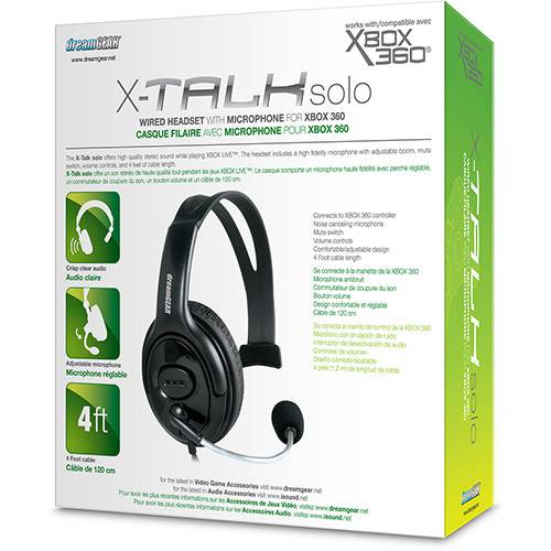 Headset X-Talh Solo P/ Xbox 360 - Dreamgear