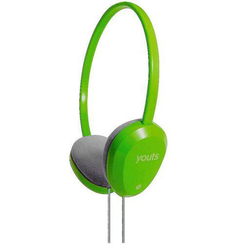 Headset Youts Plate Slim com Microfone Verde