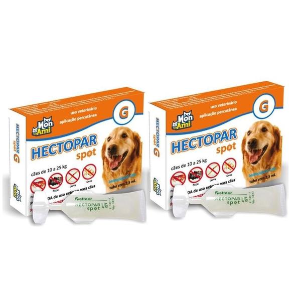 Hectopar G Antipulga para Cão de 10 a 25 Kg Kit C/2