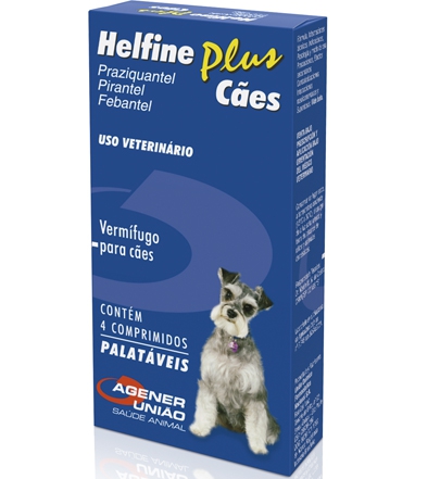 Helfine Cães - 4 Comprimidos - Agener União