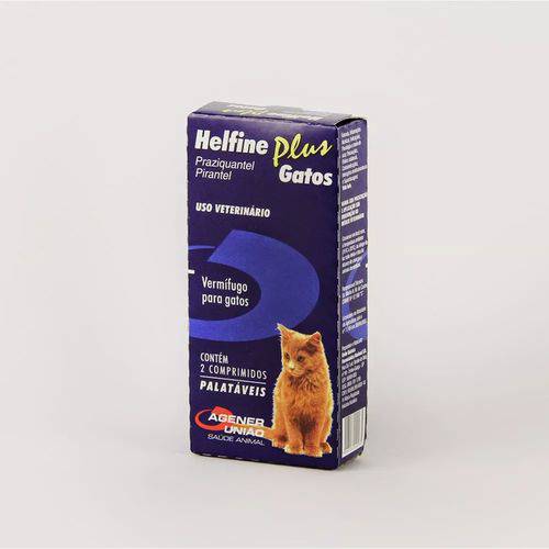 Helfine Plus Gatos Cx com 2 Comprimidos