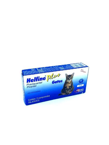 Helfine Plus Gatos - Vermífugo - Agener União - 2 Comprimidos - 2 Comprimidos