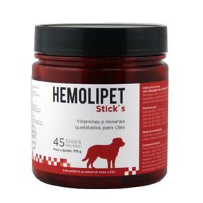 Hemolipet 45 Stick`s Suplemento para Cães (315g) - Avert