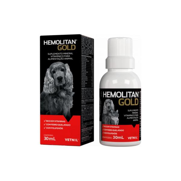 Hemolitan Gold 30ml Suplemento Vitaminico Vetnil