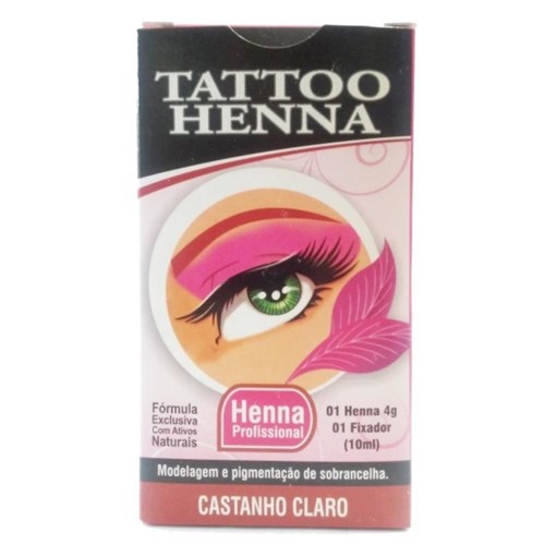 Henna para Sobrancelha Tattoo Henna Castanho Escuro