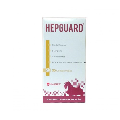 Hepguard 30 Comprimidos Avert Suplemento Cães