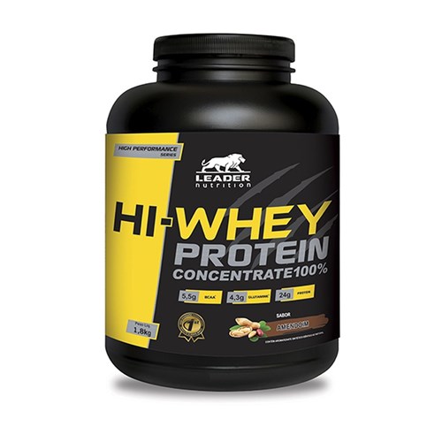Hi-Whey Protein 100 % Concentrate (1,8Kg) - Leader Nutrition Baunilha