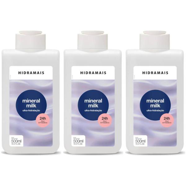 Hidramais Mineral Milk Loção Hidratante 500ml (Kit C/03)