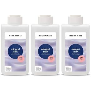 Hidramais Mineral Milk Loção Hidratante 500ml - Kit com 03