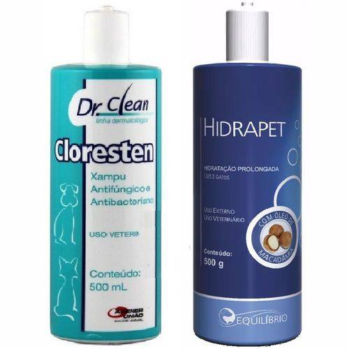 Tudo sobre 'Hidrapet Creme Hidratante 500 Ml+ Shampoo Cloresten 500 Ml Kit Agener'