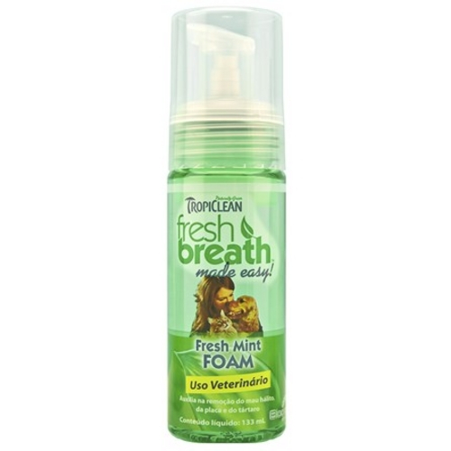 Tudo sobre 'Higiene Bucal Fresh Breath Fresh Mint Foam Tropiclean - 133 Ml'