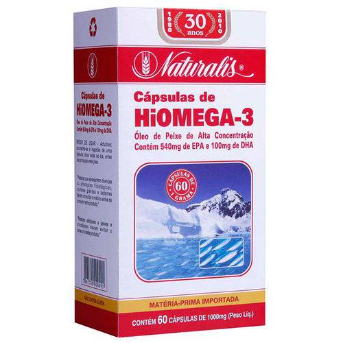 Tamanhos, Medidas e Dimensões do produto HiOmega-3 Tg - Naturalis (60cápsulas)
