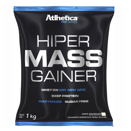 Hiper Mass Gainer Pro Series 1kg - Sabor Baunilha - Atlhetica Nutrition