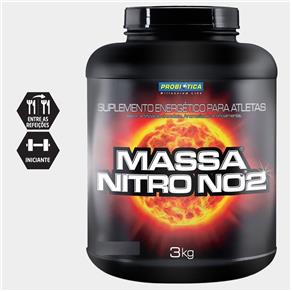 Hipercalorico Massa Nitro No2 3Kg - Probiotica - Massa Nitro NO2 Morango 3Kg