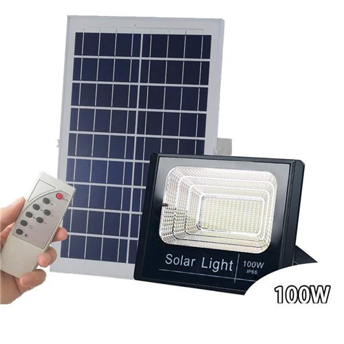 Tudo sobre 'Holofote Refletor Solar 100w à Prova D'àgua Painel Automático e Manual GT513 Lorben'