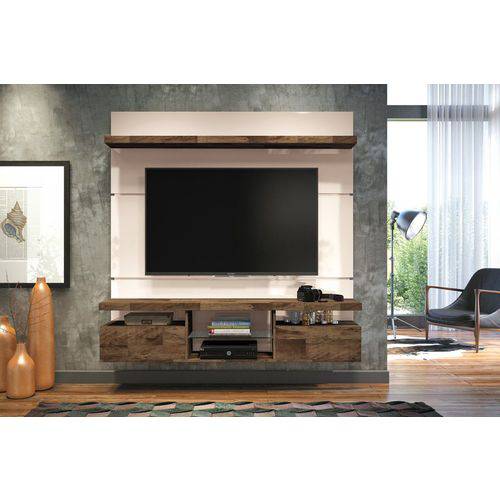 Home para Tv Suspenso Livin 1.6 Off White com Deck - Hb Móveis