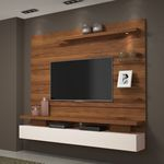 Home Suspenso Para Tv Greco Rústico Terrara/off White - Dj Móveis