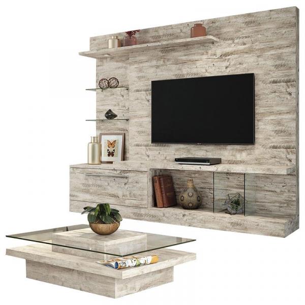 Home Theater Allure e Mesa de Centro Soneto Aspen HB Móveis - Hb Moveis